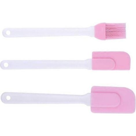 Ensemble avec pot à lécher et brosse - 3 pièces rose (1/3)