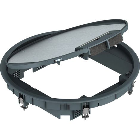 OBO Bettermann Boîtier d'appareil pour montage universel Ø324x61 Polyamide gris fer RAL 7011, 7405528