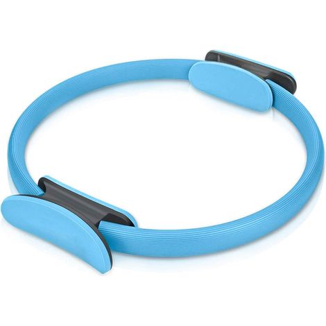 Anneau de Pilates 37,5 cm avec double poignée, anneau de fitness multifonctionnel, bleu (1/4)