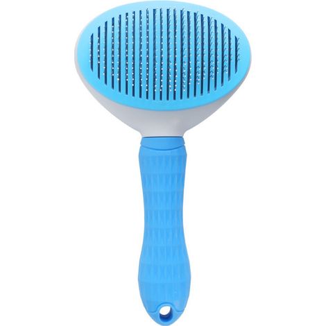 Peigne autonettoyant pour animaux de compagnie, aiguilles professionnelles réutilisables pour chats et chiens, brosse de massage,bleu (1/2)