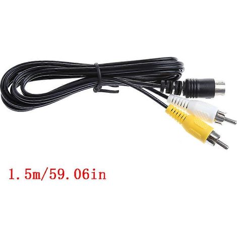 Câble adaptateur Audio-vidéo Composite RCA AV, 1.5M/5 pieds, stéréo, pour Sega Genesis/MD AV (1/5)