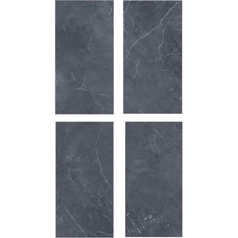 Carreaux décoratifs 4pcs PVC autocollant mural pour chambre salle à manger imperméable anti-huile adhésif facile motif carrelage style chic (1/5)