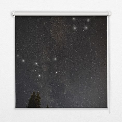 Innenrollo Fensterrollo - Rollo ohne Bohren - Sichtschutzrollo - Lichtdurchlässiges Rollo - Rechteckiges - Rollo - (70 cm x 140 cm) - Sterne am Himmel