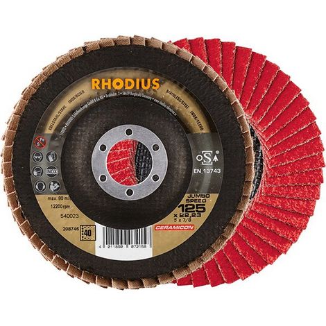 Disco de láminas Rhodius jumbo speed 125 mm grano 40 (1/2)
