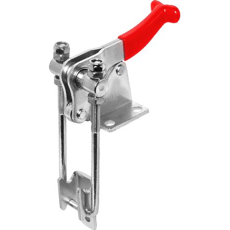 1 pince à bascule, capacité de maintien de 898 kg, loquet à boulon en U vertical réglable à 90 degrés avec poignée antidérapante pour gabarits et fixations de travail du bois, fumoir, (1/5)
