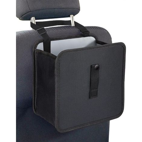 Faltbarer, hängender Auto-Mülleimer, wasserdichter und auslaufsicherer Abfallbeutel für Autos, SUVs, LKWs und Minivans, 7 l (Schwarz) (1/4)