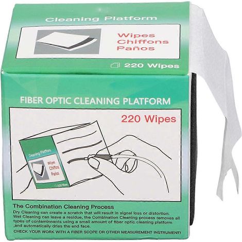 Glasfaser-Reinigungstücher, 220 Stück, staubfreier Reiniger, Plattform-Glasfaserreiniger