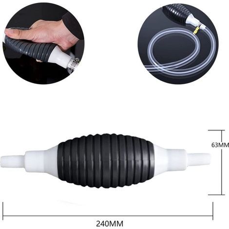 SNQ – Pompe manuelle de transfert pour produits chimiques – Polyéthylène durable – Bouchon à vis pour interruption rapide – Grande taille (1/4)