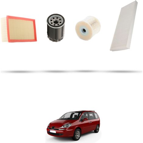 Kit tagliando 4 filtri compatibile con Peugeot 807 2.2 HDI FAP 100kw dal 2002 al 2006 (1/5)