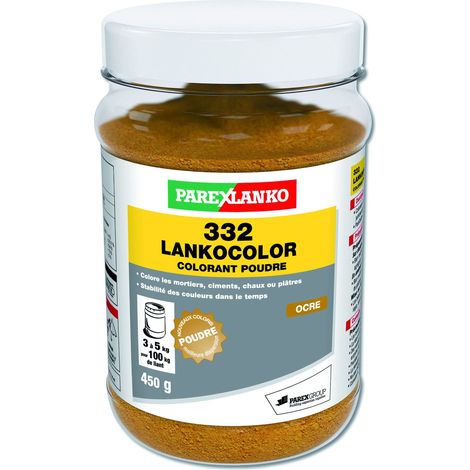 Parexlanko, 332 LankoColor, colorante in polvere per malte, cementi, calce o intonaci, Ocro, 450 g