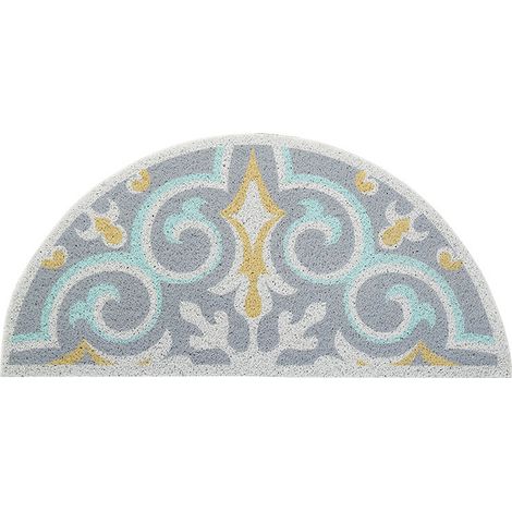 Tapis de porte demi-rond, antidérapant, résistant et discret, idéal pour l'entrée, le garage, la terrasse et les zones de passage fréquent. (1/5)