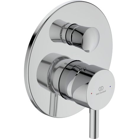 Ideal Standard - Ceraline, Miscelatore monocomando per vasca o doccia ad incasso, Due vie, Cromato (1/4)