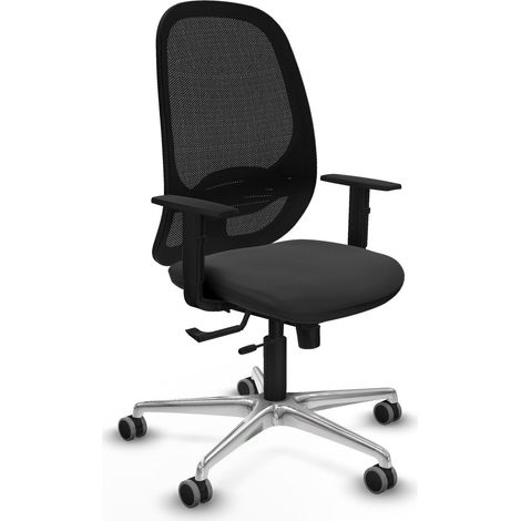 Chaise de bureau piqueras y crespo Cilanco gris foncé aluminium (1/2)