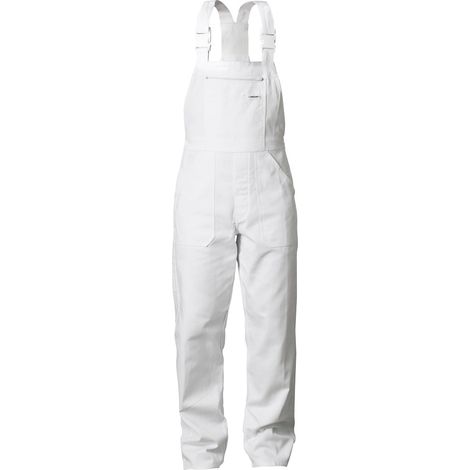 Gr .44 LORCH LATZHOSE weiß LORCH BIB PANTS