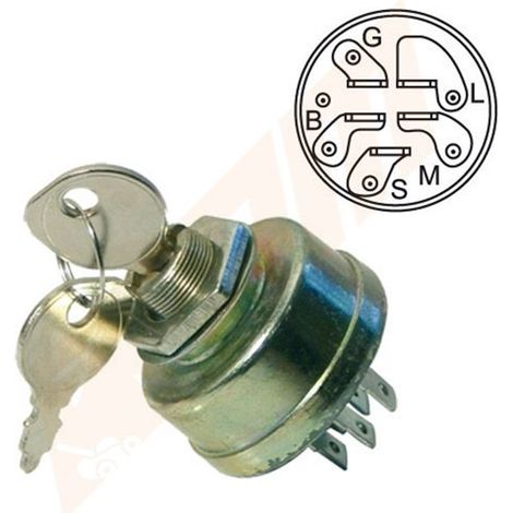 CONTACTEUR A CLE 5 bornes AYP - HUSQVARNA 145499 - 158913-163088