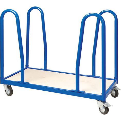BRB Rungenwagen mit 4 Bügeln, LxBxH 1x500x865 mm, 4 Lenkrollen, 2 mit Feststellbremse, Tragkraft 250 kg