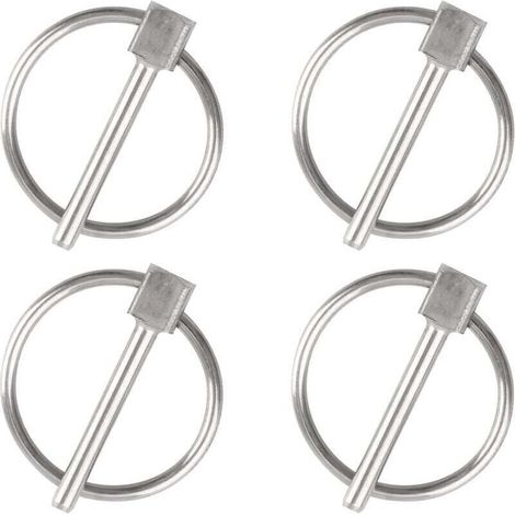 Safety pin, 4PCS Dia 3mm stainless steel round safety pin trailer locking pin Lynch fixing pin for track, farm, lawn, etc. (1/4)