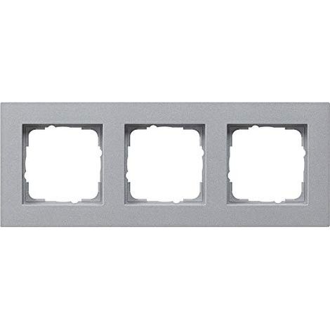 Gira Telaio di copertura 3f piatto Gira E2 F Alluminio [0213255], 0213 255