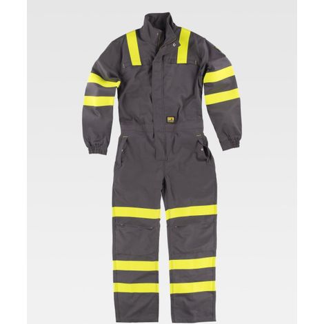 Buzo ignífugo, antiestático con protección para soldadura y arco eléctrico C5096 XXL Gris+Amarillo A.V.