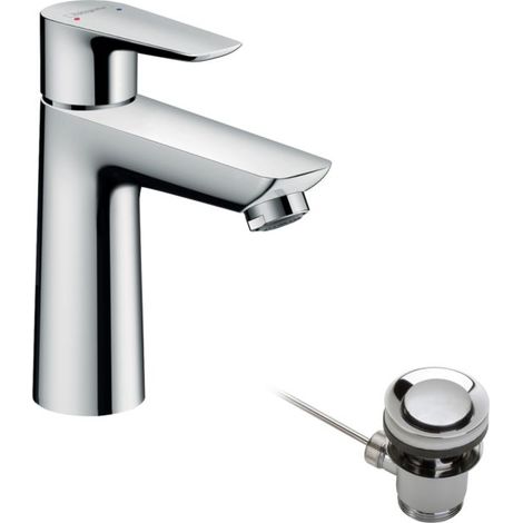 Hansgrohe Talis E - Waschtisch Einhebelmischer 110 mit Ablaufgarnitur mit Zugstangen, verchromt 71710000 (1/5)