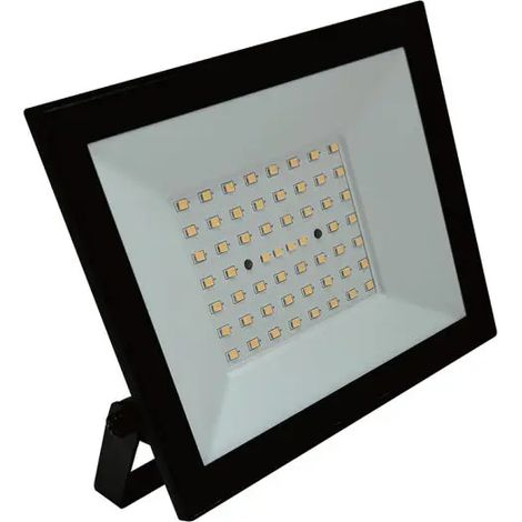 Foco LED SMD V-TAC Serie E Slim de 50 W con controlador integrado, negro, 4000 K, IP65