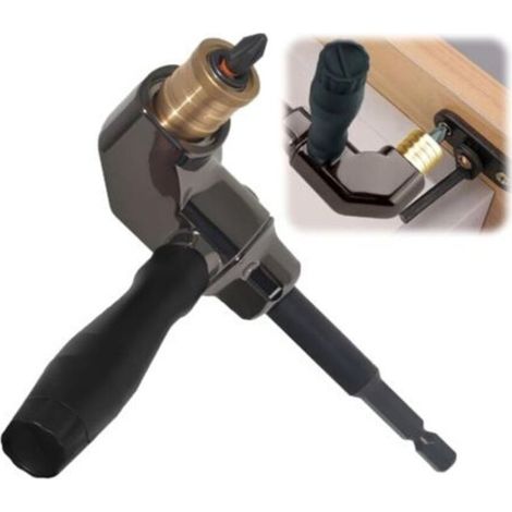 Renvoi D'angle Pour Visseuse - Adaptateur 90° - Pour Perçage Dans Espaces Étroits - 1 Pièce (1/5)