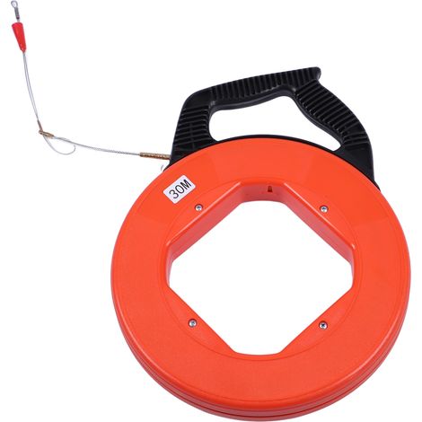 Tresse de Câble Fiberglass Non Conductrice 30m 4mm pour Installation Électrique - Reel avec Manche Ergonomique ABS (1/5)