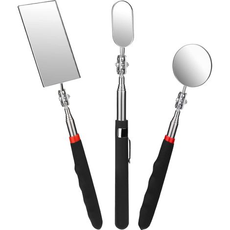 3 Miroir D'inspection Télescopique, Acier Inoxydable, Plastique, Verre, Véhicules, Dentiste (1/5)