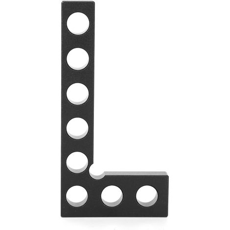 90°-Positionierwinkel, rechtwinkliges Lineal, Holzbearbeitungswerkzeug, metrisches Lineal 0–100 mm, schwarz (1/5)