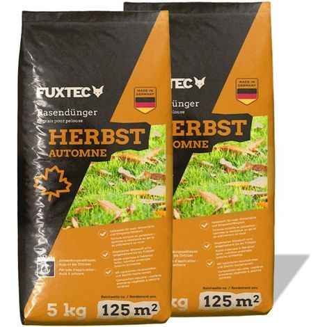 Abono de otoño para césped FUXTEC FX-RDH10, abono potásico 10 kg para hasta 250 m², abono de césped para protección contra heladas, césped denso y suministro de nutrientes en otoño (1/5)