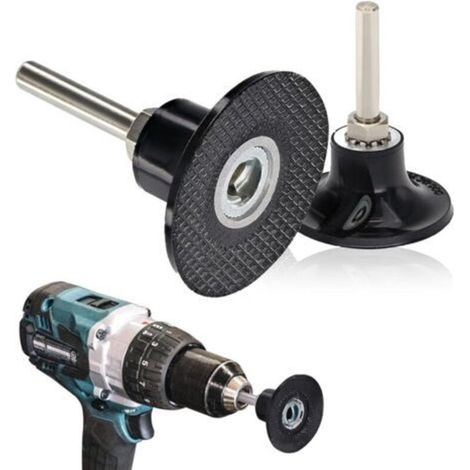 Lot de 2 supports de disques abrasifs de 5,1 cm avec tige de 6,35 mm pour meuleuse, accessoires de meuleuse, perceuse, polissage, ponçage (1/5)
