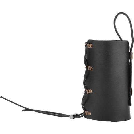 Support boisson moto cuir PU réglable noir marron pour gobelet bouteille canette tasse bouton suspendu cordon élastique universel 1 pièce (1/5)