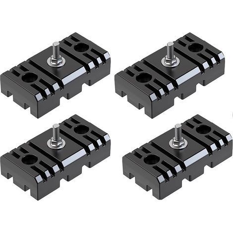 Support Anti-Vibrations Climatiseur - Pieds En Caoutchouc Pour Amortissement Des Vibrations - Convient À La Plupart Des Climatiseurs Hors-Bord - Lot De 4 (1/5)