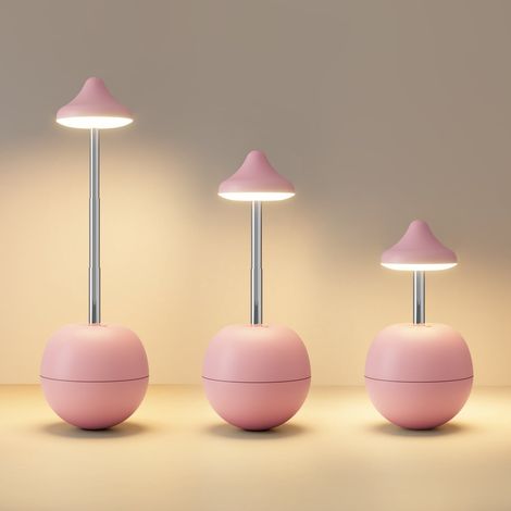 Lampe De Chevet Avec Télécommande - Hauteur Réglable - Éclairage Led Chaud Dimmable - Pour Chambre Étudiante Et Table - 1 Pièce (1/3)
