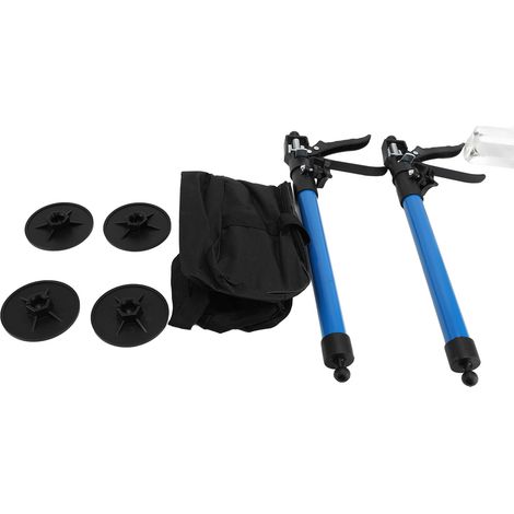 2 pièces poteau de support forte charge base universelle cric d'armoire télescopique système de 3ème main bleu M (50-115 cm/19.69-45.28in) (1/2)