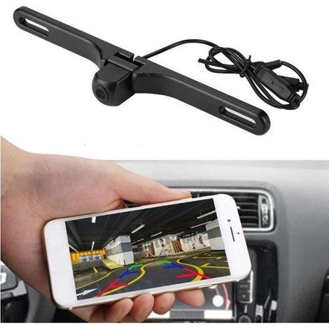Dilwe Camera WIFI of view rear before car Akozon Camera of plate registration of car record motorcycle reverse (1/4)
