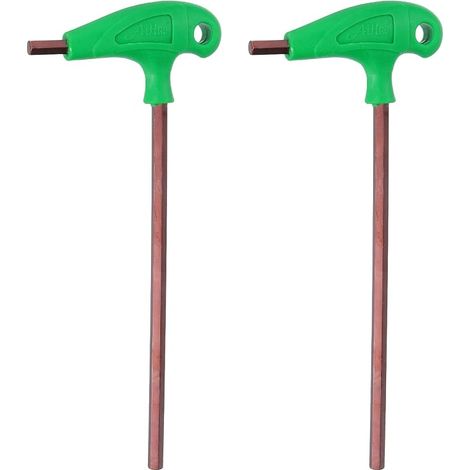 2Pcs Clé Hexagonale À Poignée En T 8mm Métrique Acier S2 Vert (1/5)