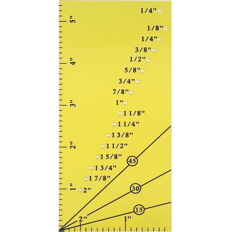 Guide de couture magnétique jaune vif, règle acrylique antidérapante avec marge de couture pour artistes et bureau (1/5)