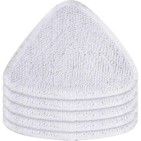 AURA Lot de 6 housses de rechange pour nettoyeur vapeur, compatible avec balai vapeur à jet chaud, Power Pads Family Pa, blanc (1/5)