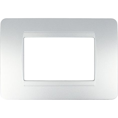 PLACCA BTICINO MATIX COMPATIBILE 3 4 6 MODULI COLORE CROMO LUCIDO SCATOLA 503 3 Moduli (1/2)