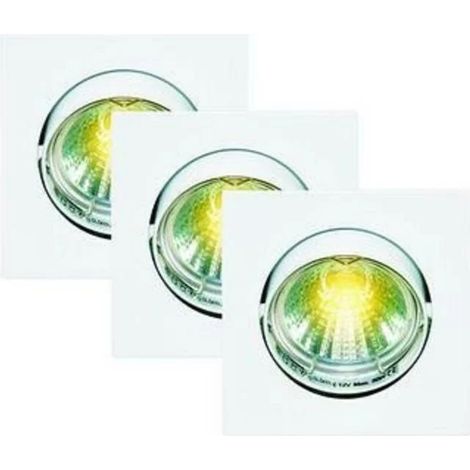 Elro DL96 Kit of 3 recessed spotlight supports, square format, adjustable