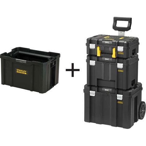 STANLEY FatMax PRO-STACK 4 Piece Mobile Tool Storage Tower INC Hard Tote (1/5)