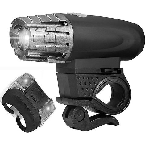 un Ensemble De Lumire De Vlo Noire (lumire Avant + Lumire De Grenouille) Rotation 360 Degrs Quipe D'un Voyant D'avertissement De Charge Usb Clair (1/5)