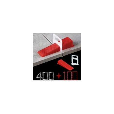 Trimec – Système de nivellement de carrelage 3mm – 400 languettes et 100 cales réutilisables – Pour carreaux de 3 à 12mm – Installation rapide et précise (1/5)
