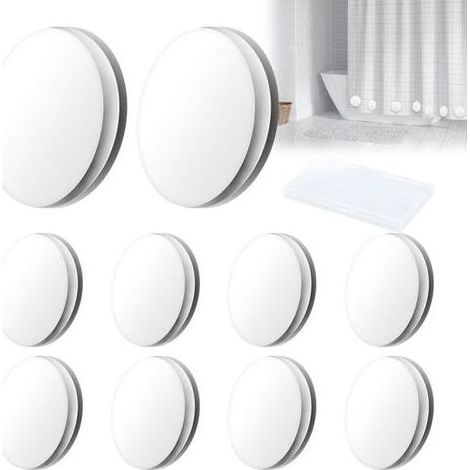 Lntyq 10 Paires Poids de Rideau de Douche, Poids de Rideau magnétiques Ronds, Poids Magnétiques pour Rideaux, Aimants de Rideau de Douche pour Rideaux, Nappes, Rideaux de Douche (1/5)