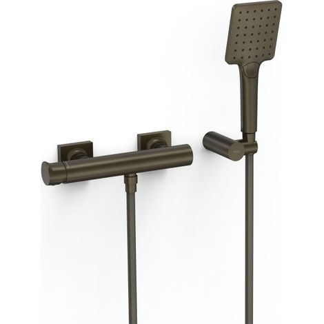 Mitigeur mural pour douche Project Noir bronze - TRES 22116701KMB