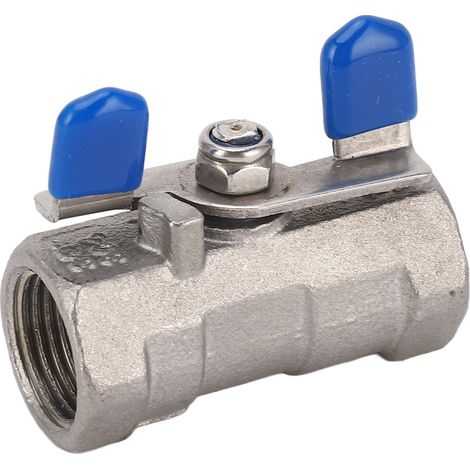 Robinet papillon à bille en acier inoxydable DN10, 3/8" NPT femelle, pression 1.6MPa, pour fluides à passage intégral (1/5)