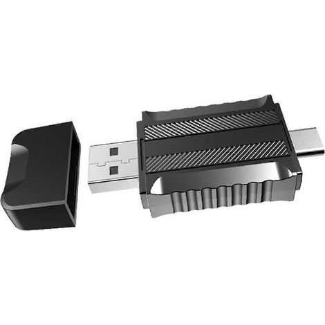 Nouvel adaptateur sans fil 2 en 1 pour Android Auto et CarPlay, mini-clé USB intelligente, plug and play 2,4/5 GHz pour autoradio. (1/5)