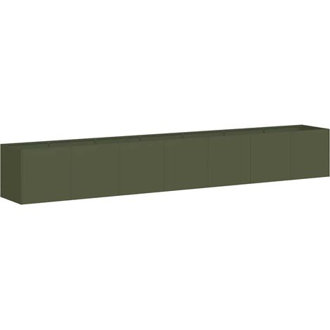 Maison Exclusive - Fioriera Verde Oliva 280x40x40 cm in Acciaio Laminato a Freddo