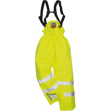 Pantaloni Bizflame Rain senza fodera Hi-Vis Antistatico FR Giallo 3XL - FR(56) - UK(47) (1/2)